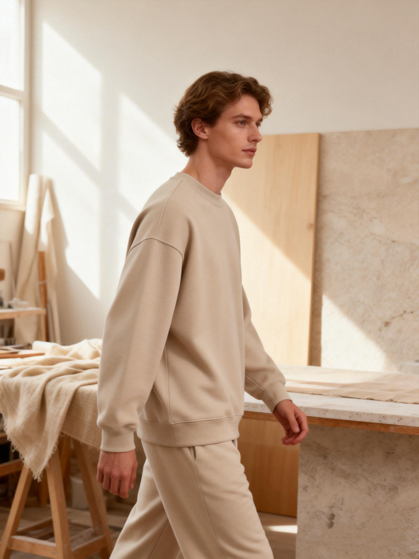Essential Crewneck Sweatshirt Midweight · Box Fit · Everyday Comfort