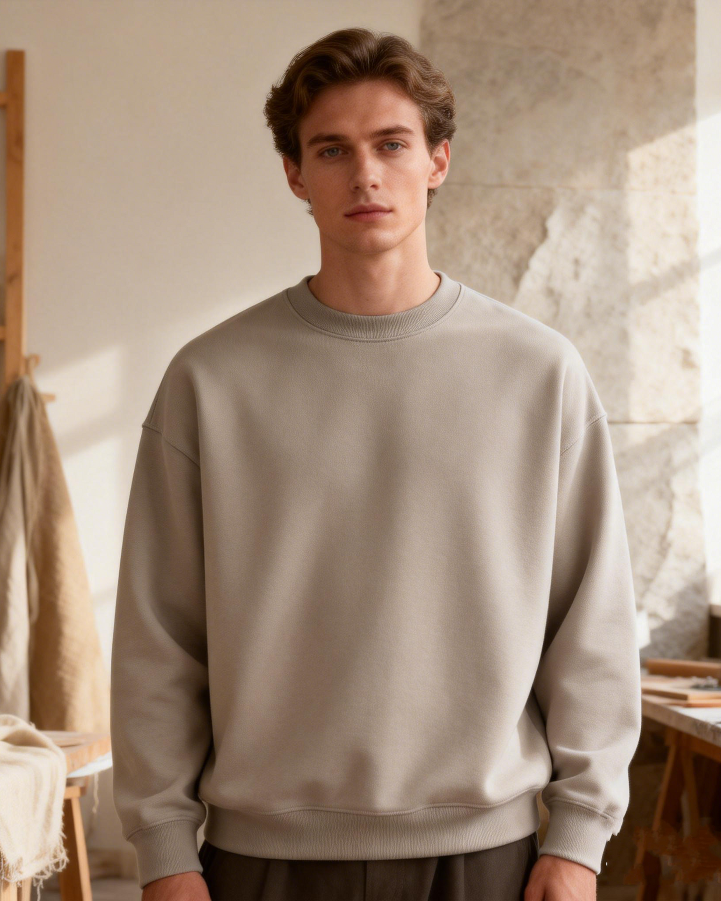 Essential Crewneck Sweatshirt Midweight · Box Fit · Everyday Comfort