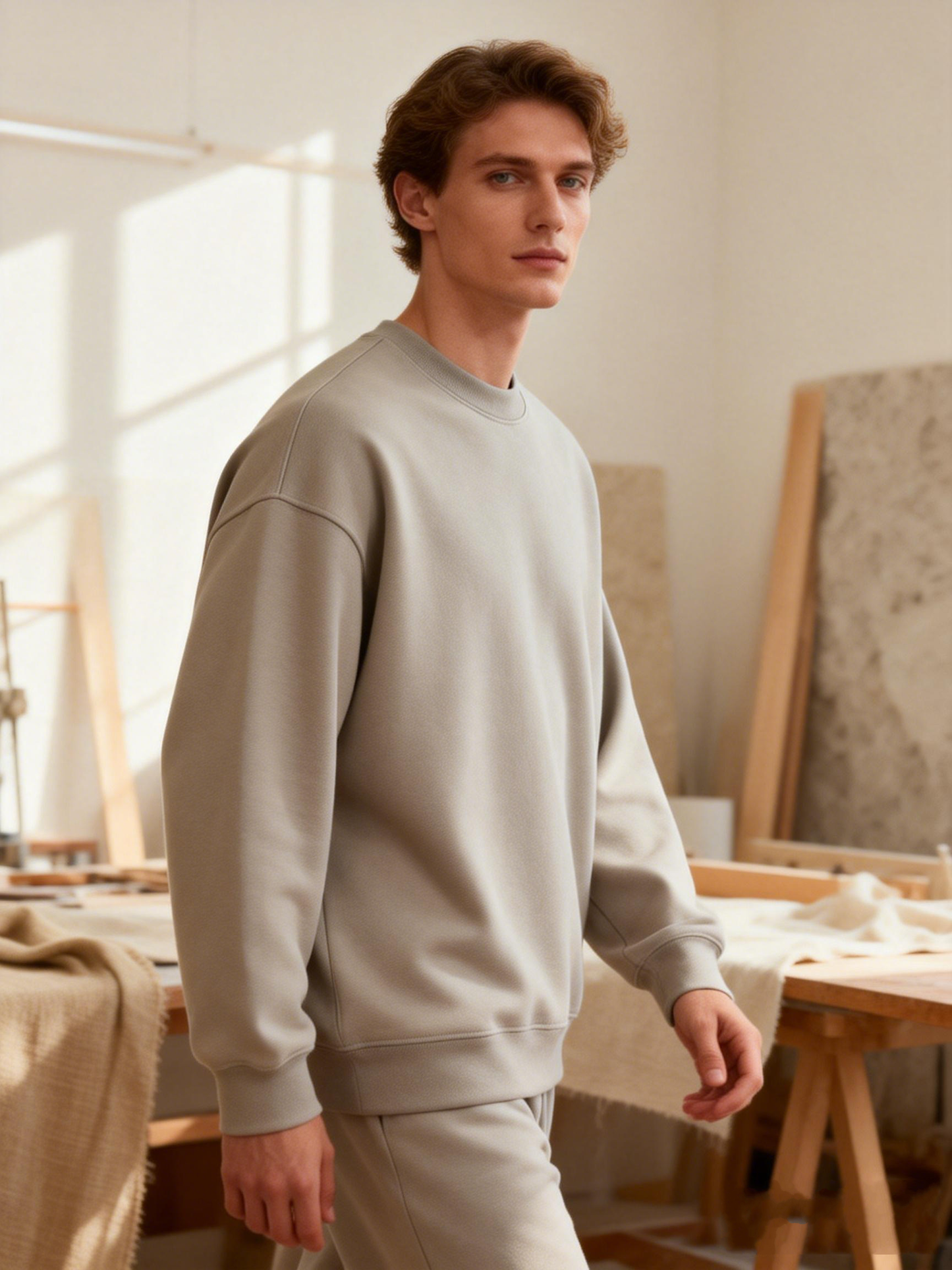 Essential Crewneck Sweatshirt Midweight · Box Fit · Everyday Comfort