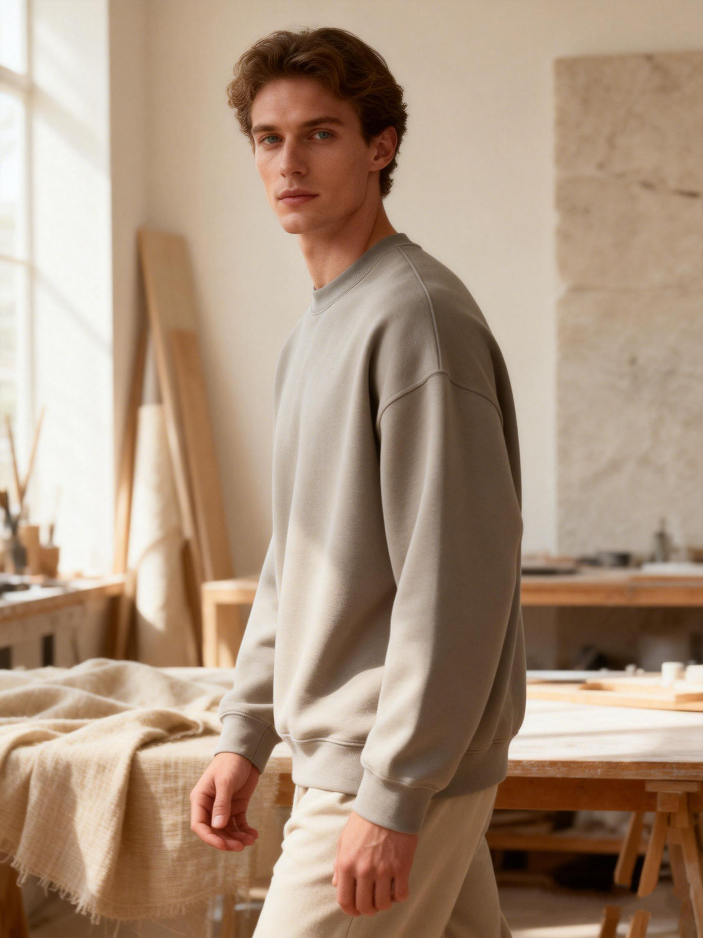 Essential Crewneck Sweatshirt Midweight · Box Fit · Everyday Comfort