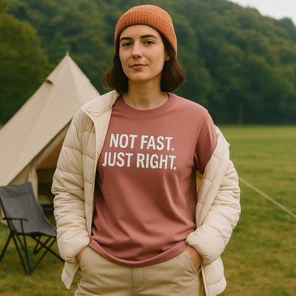 Lifeline Tee – Not Fast. Just Right.